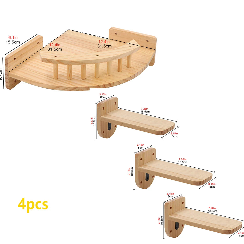 Wall Mounted Cat Climbing Shelves