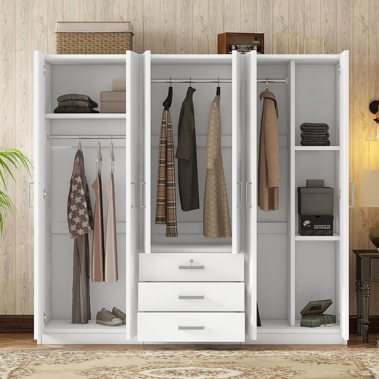 Large Wooden Wardrobe Cabinet