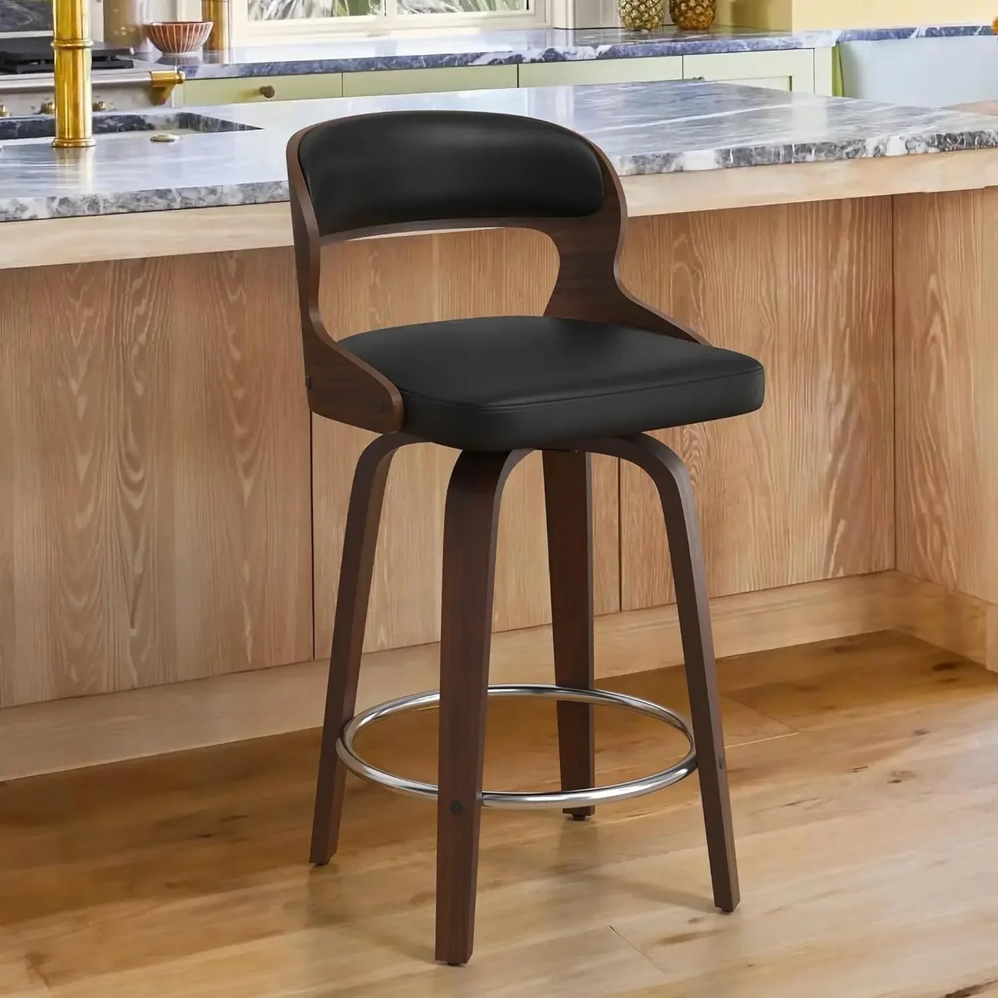Set of 4 Counter Height Swivel Bar Stools