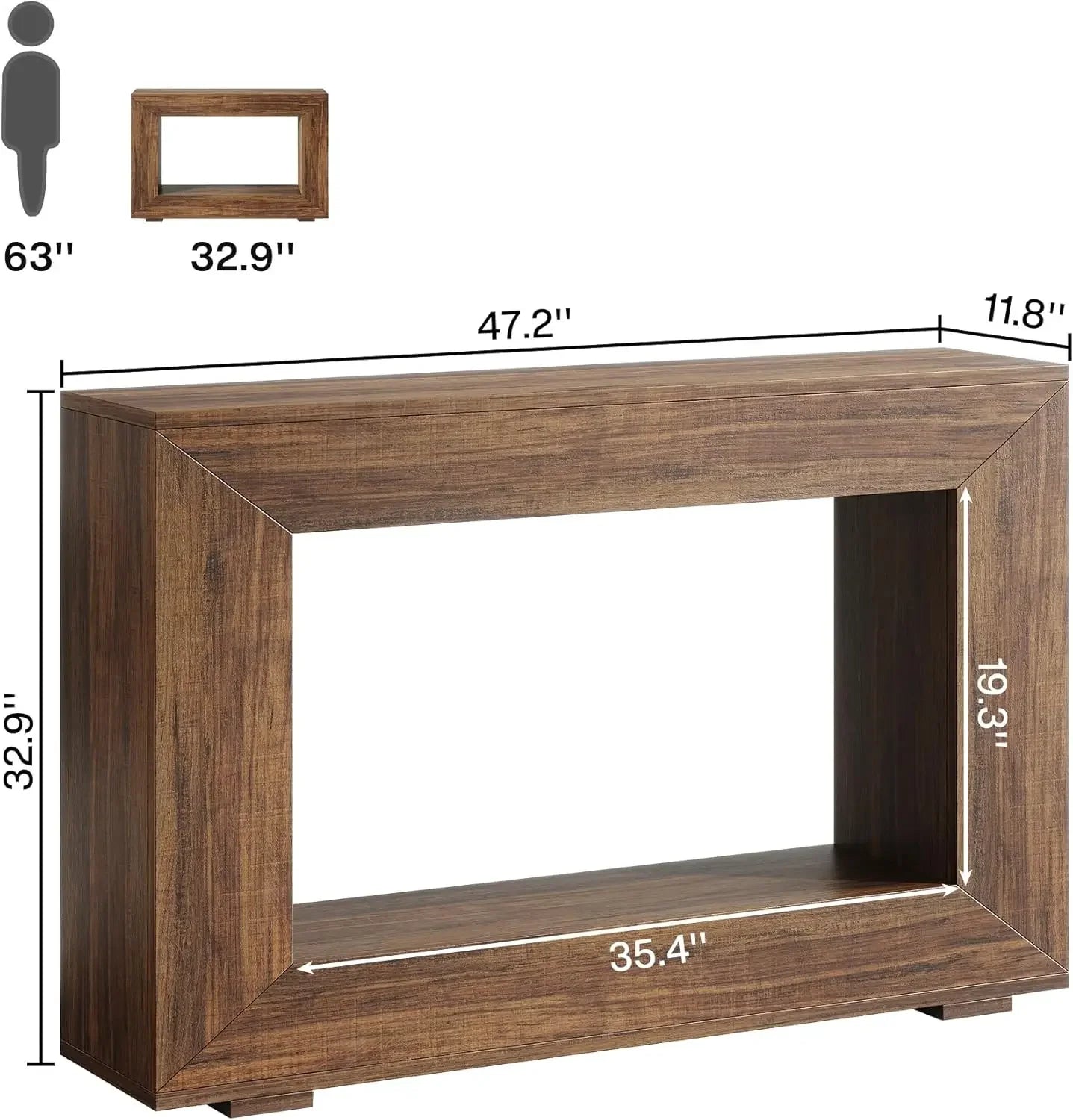 47-Inch Entryway Table with Storage