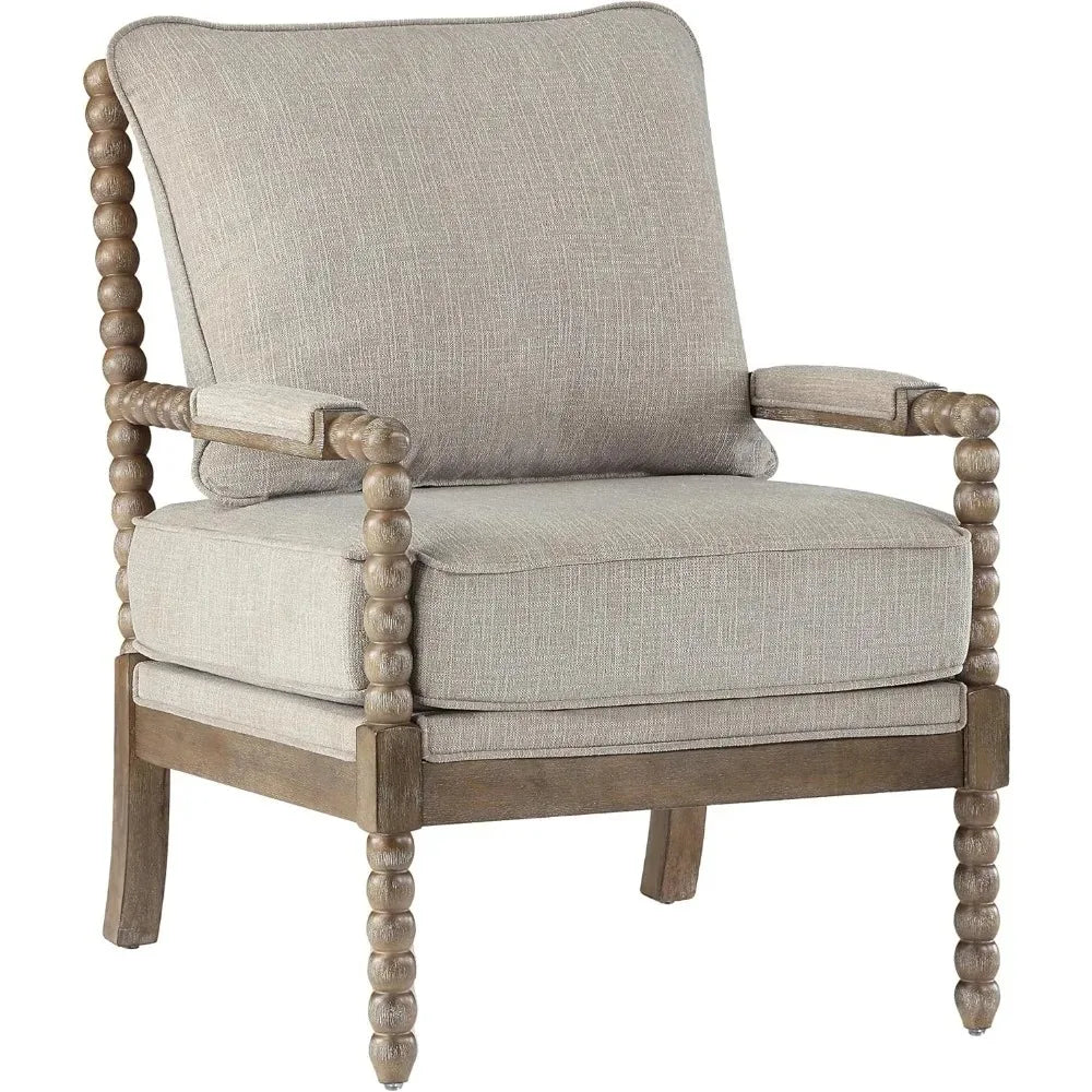 Reclining Accent Chair With Wood Frame