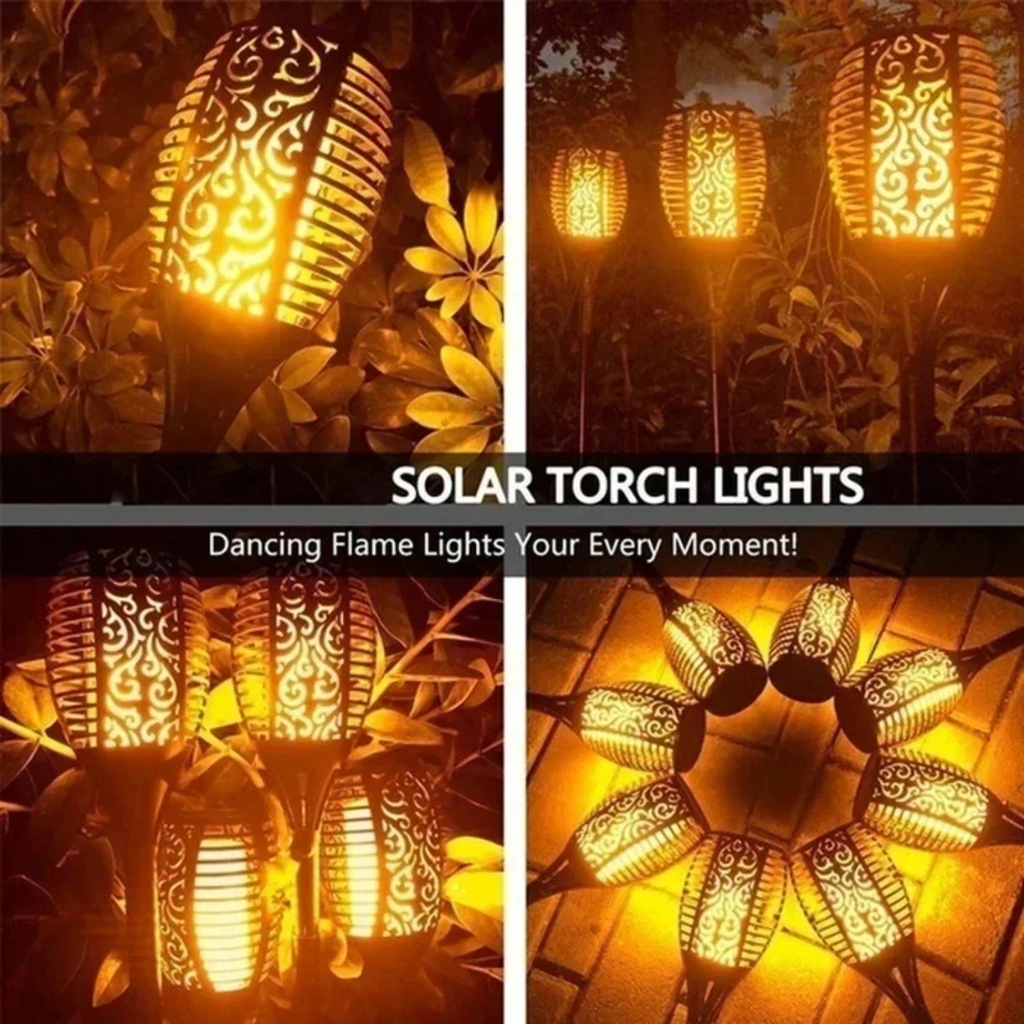 Solar Flame Flickering Tiki Light