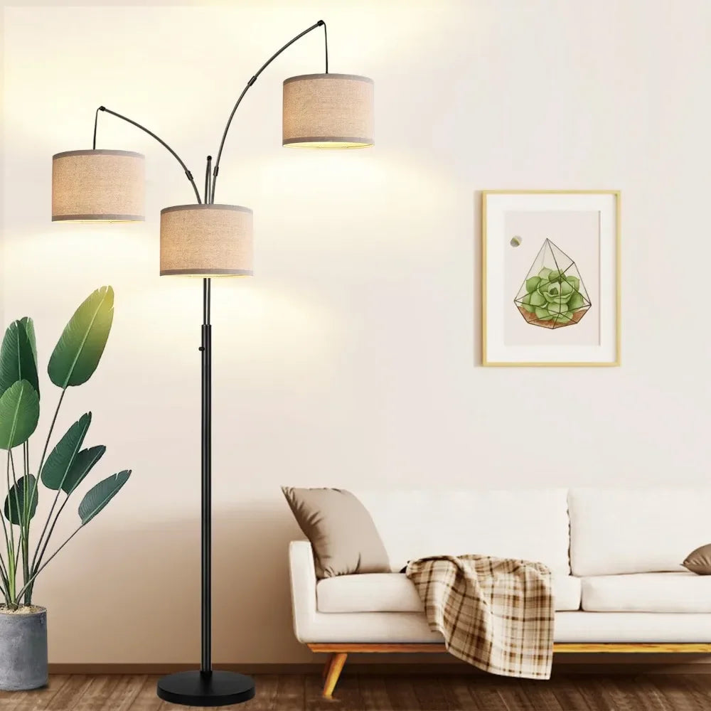 Tall 3 Lights Arc Floor Lamps