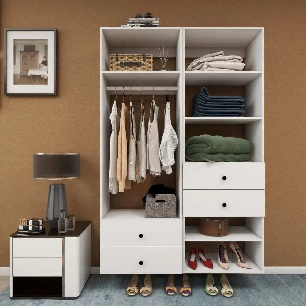 Modular Wooden Wardrobe Closet System