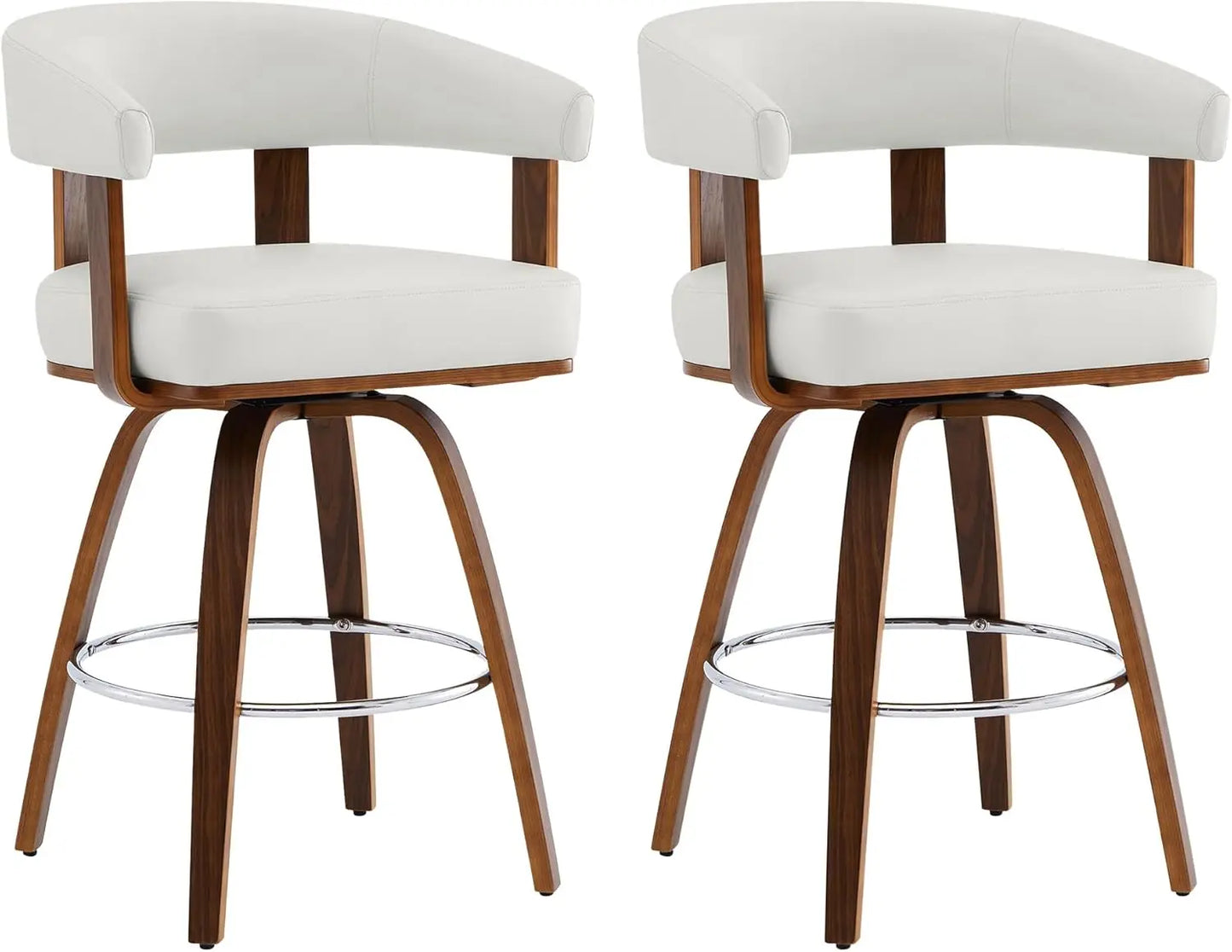 Set of 2 Swivel Counter Height Barstools