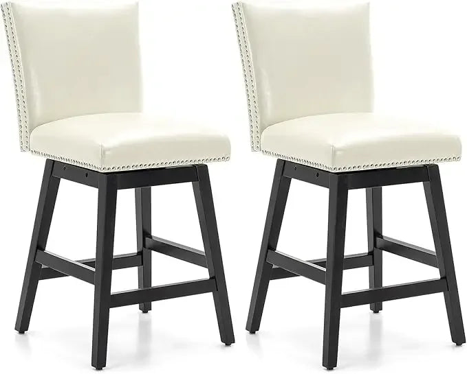 Set of 4, 26" Swivel Counter Height Bar Stools
