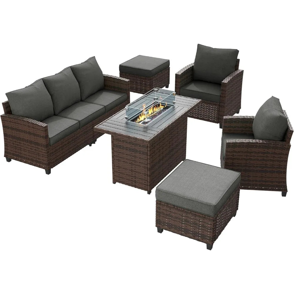 6 Pieces Sectional Conversation Sets