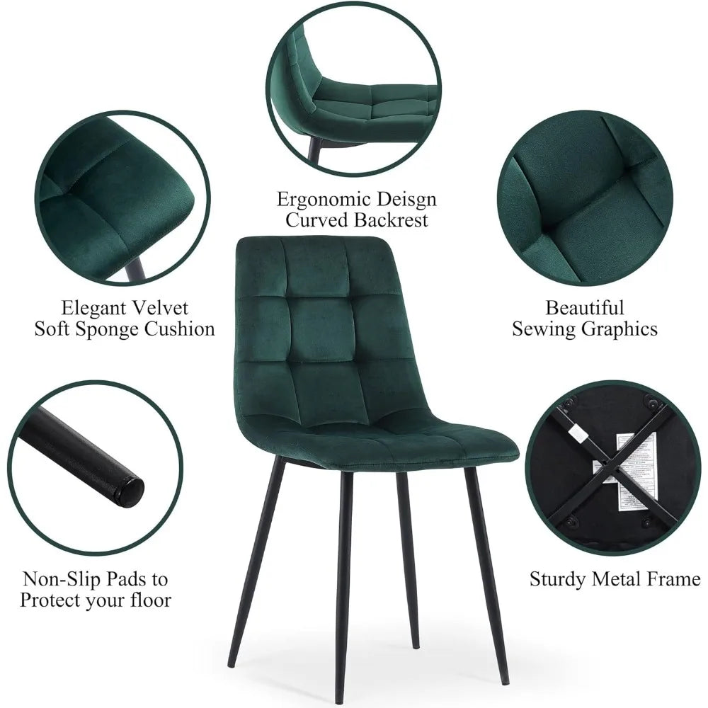 Velvet Dinner Chairs Set of 4