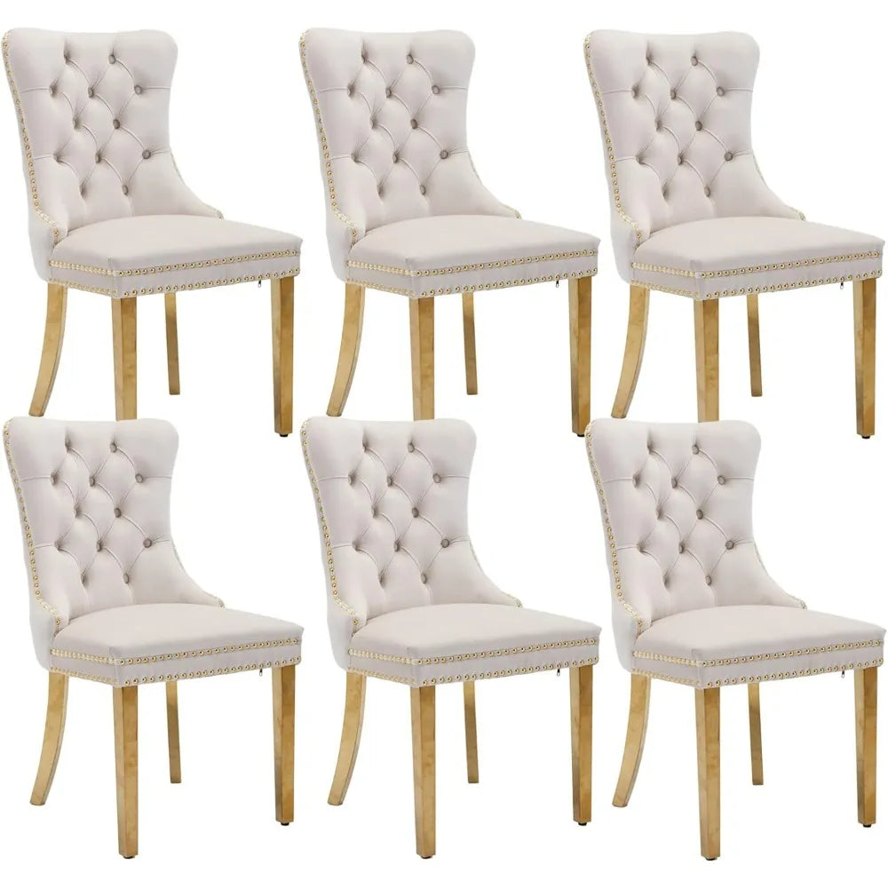 Velvet Upholstered Dining Room Chairs