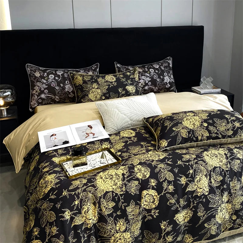 Luxury Floral Duvet Bedding Set