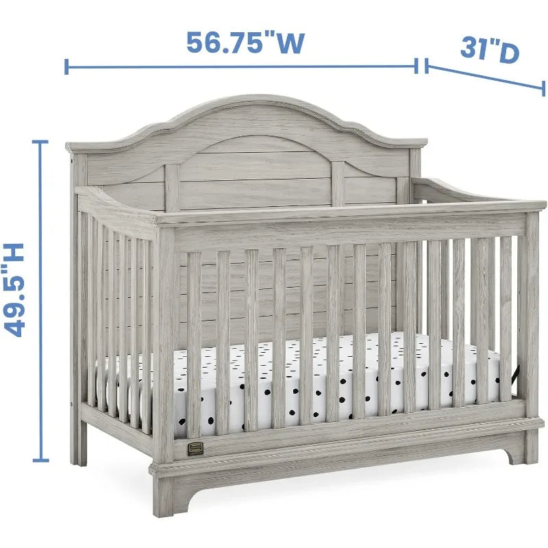 Kids Asher 6-in-1 Convertible Crib