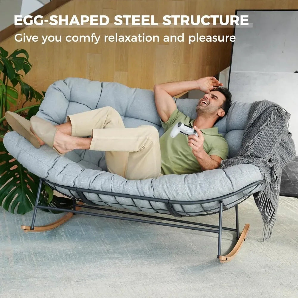 Oversized Papasan Rocking Chair for 2