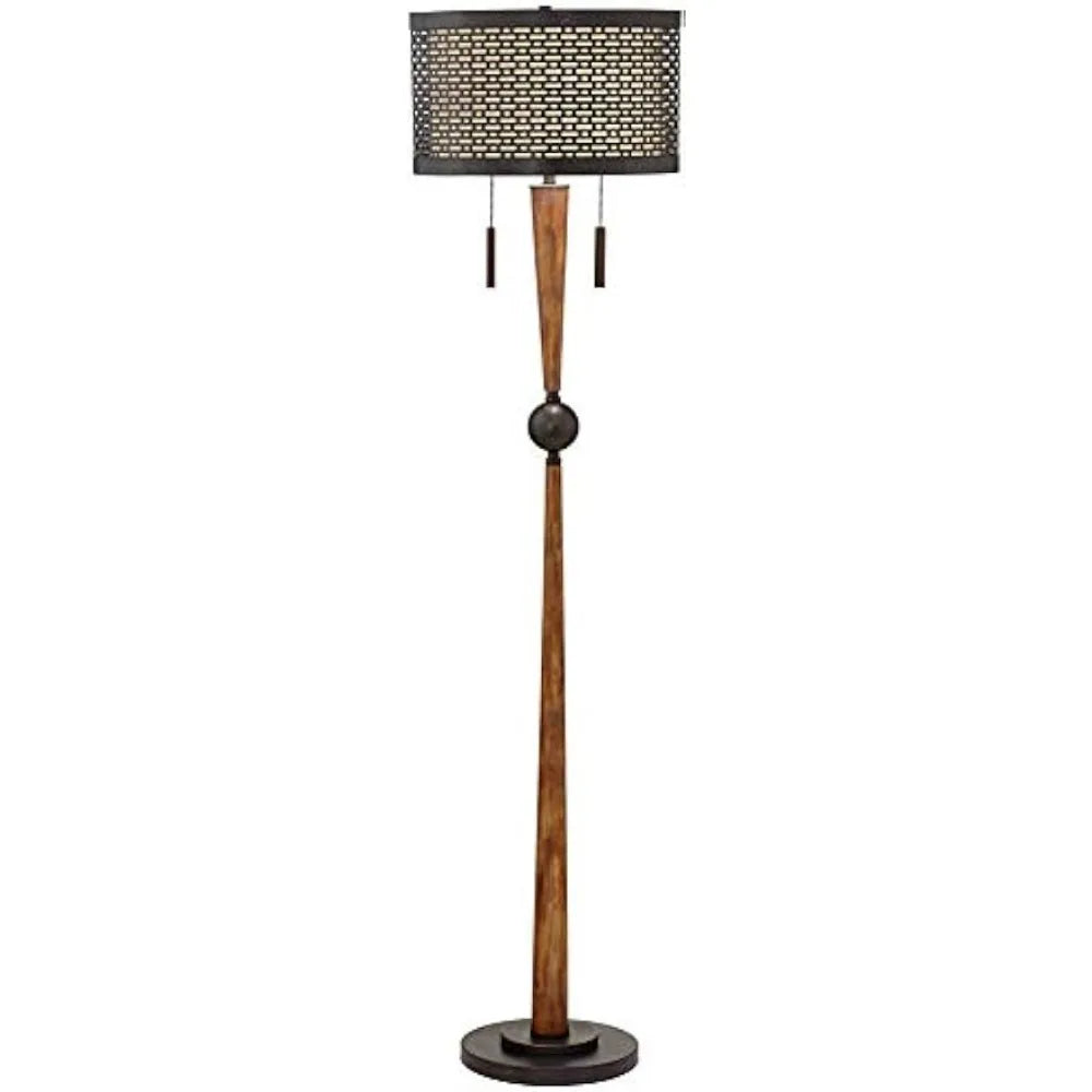 Mid Century Farmhouse Rustic Floor Lamp