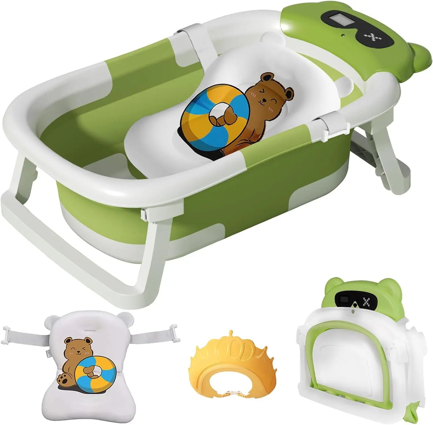 Baby Bathtub with Cushion Support for Shower