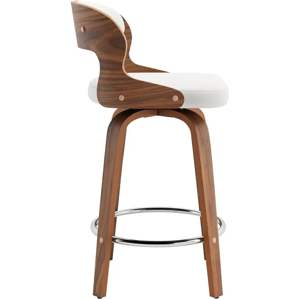 Set of 4 Counter Height Swivel Bar Stools