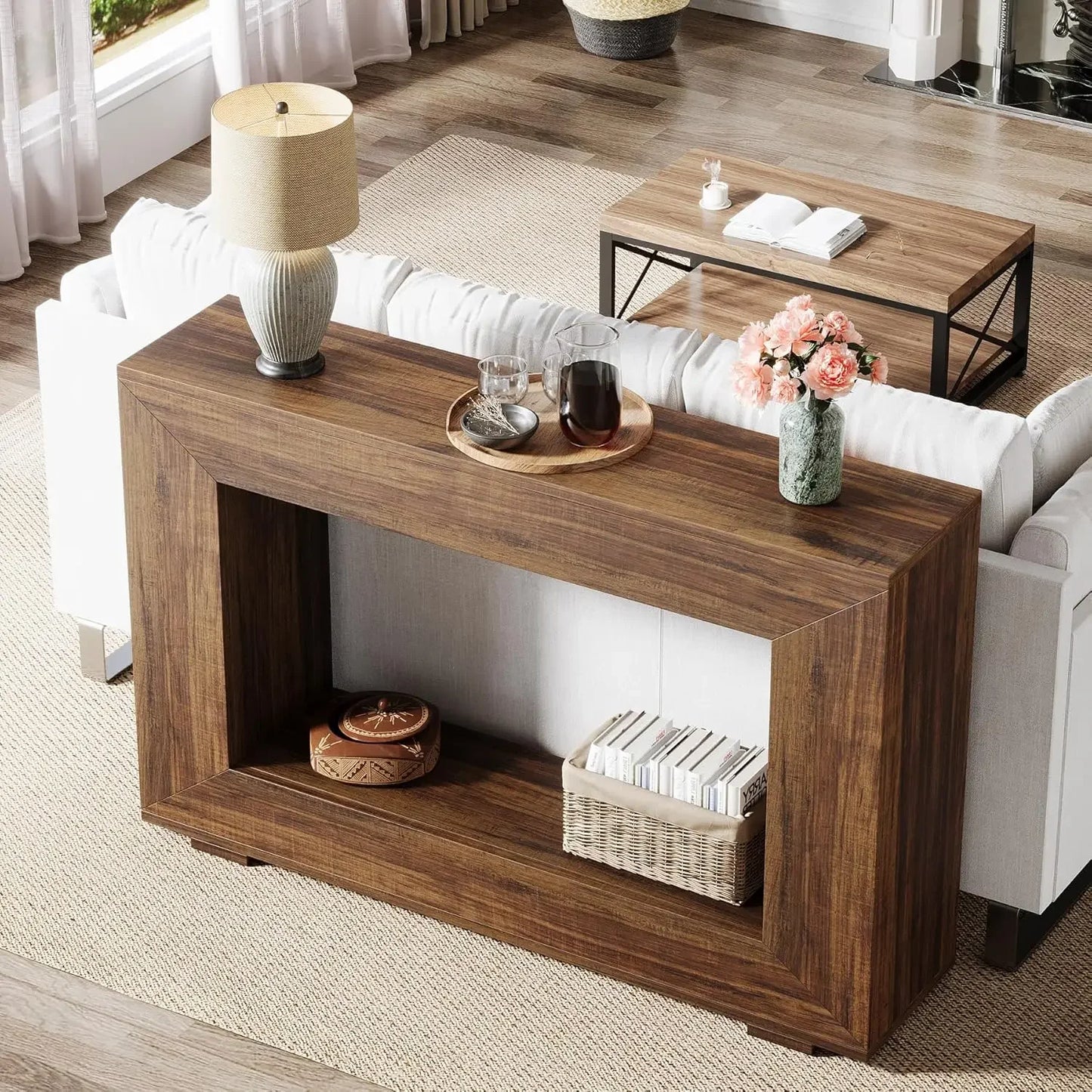 47-Inch Entryway Table with Storage