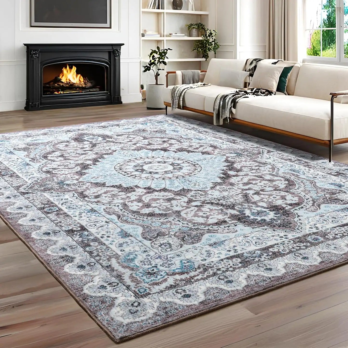 Vintage Floral Rugs Bedroom Living Room Home