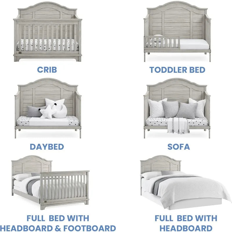Kids Asher 6-in-1 Convertible Crib