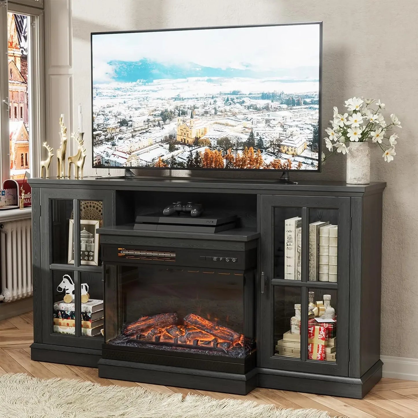 Electric Fireplace Entertainment Center