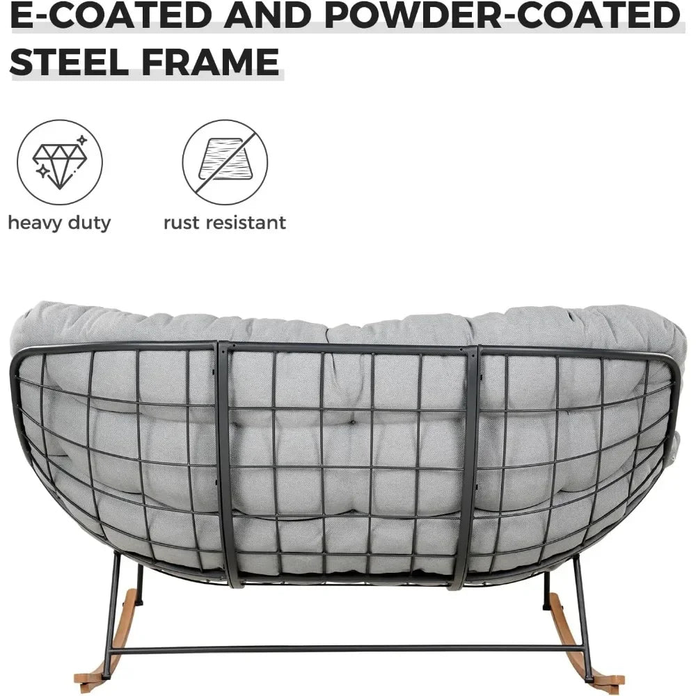 Oversized Papasan Rocking Chair for 2