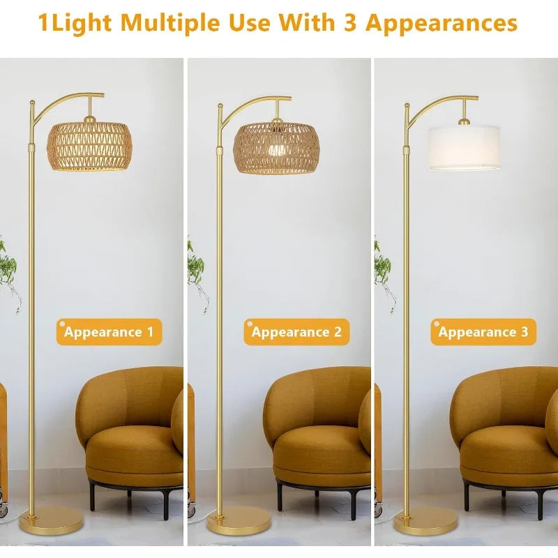 LED Gold Floor Lamp with Remote