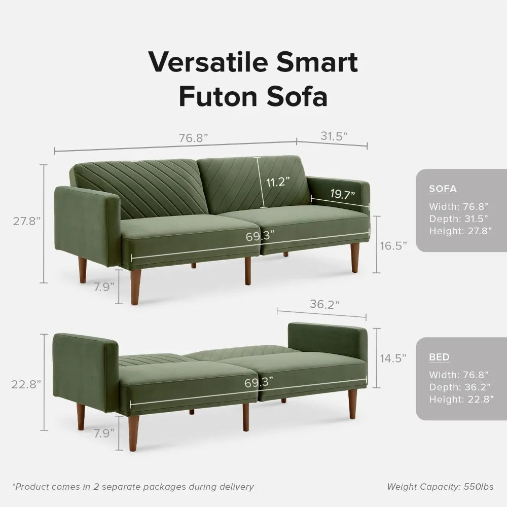 Mid Century Modern Futon Sofa Bed
