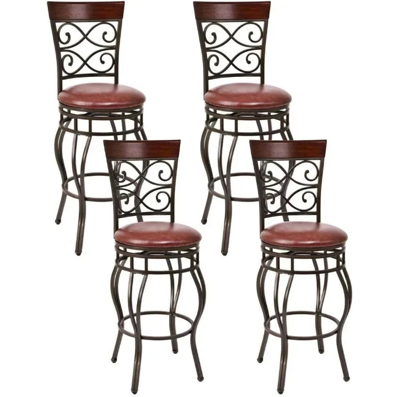 Vintage Bar Stools Set of 2, Swivel, 30" Height