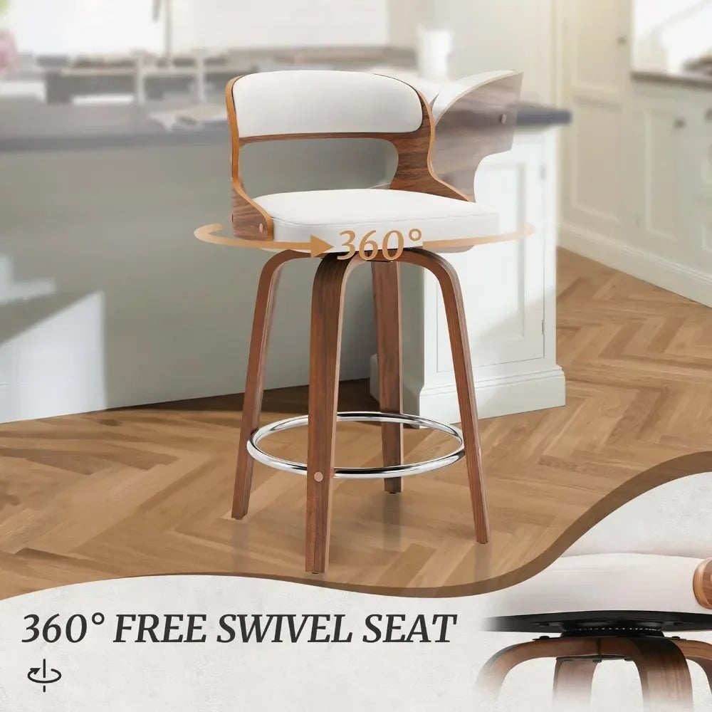 Set of 4 Counter Height Swivel Bar Stools