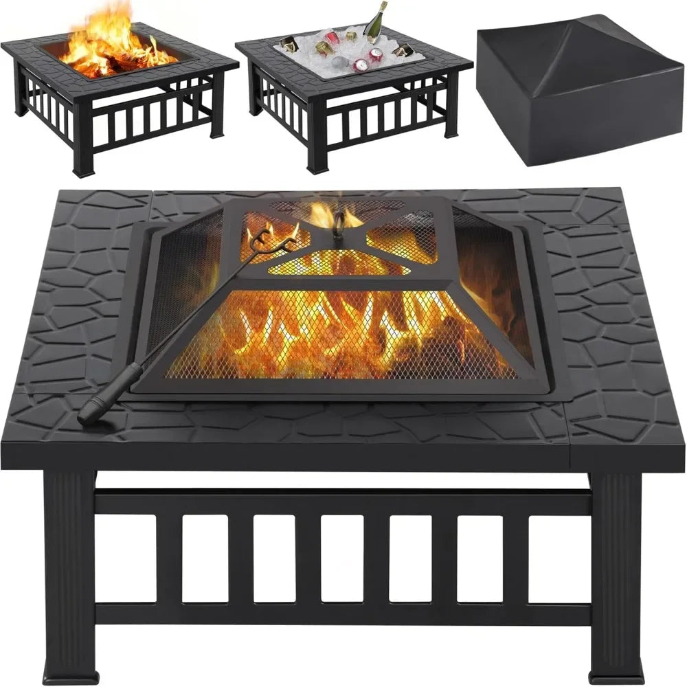 Backyard Patio Garden Fireplace