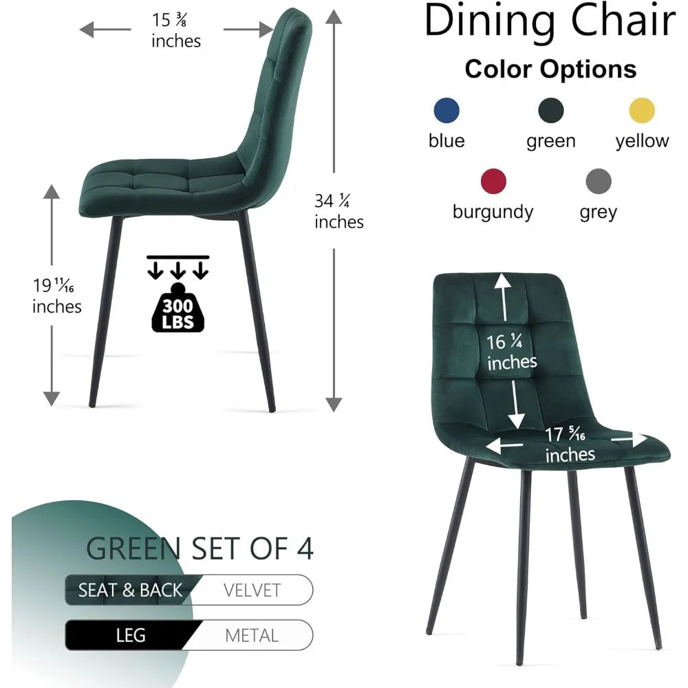 Velvet Dinner Chairs Set of 4