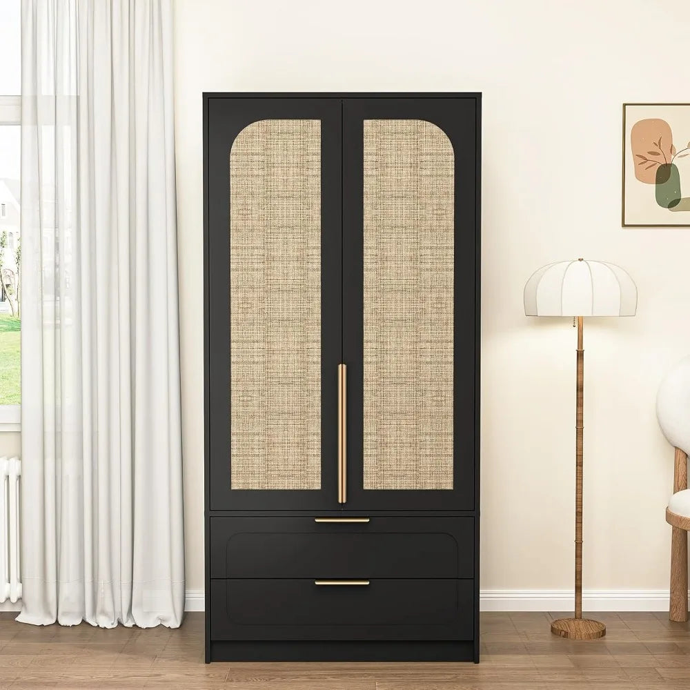 Armoire Wardrobe Closet with Door and 2 Drawer