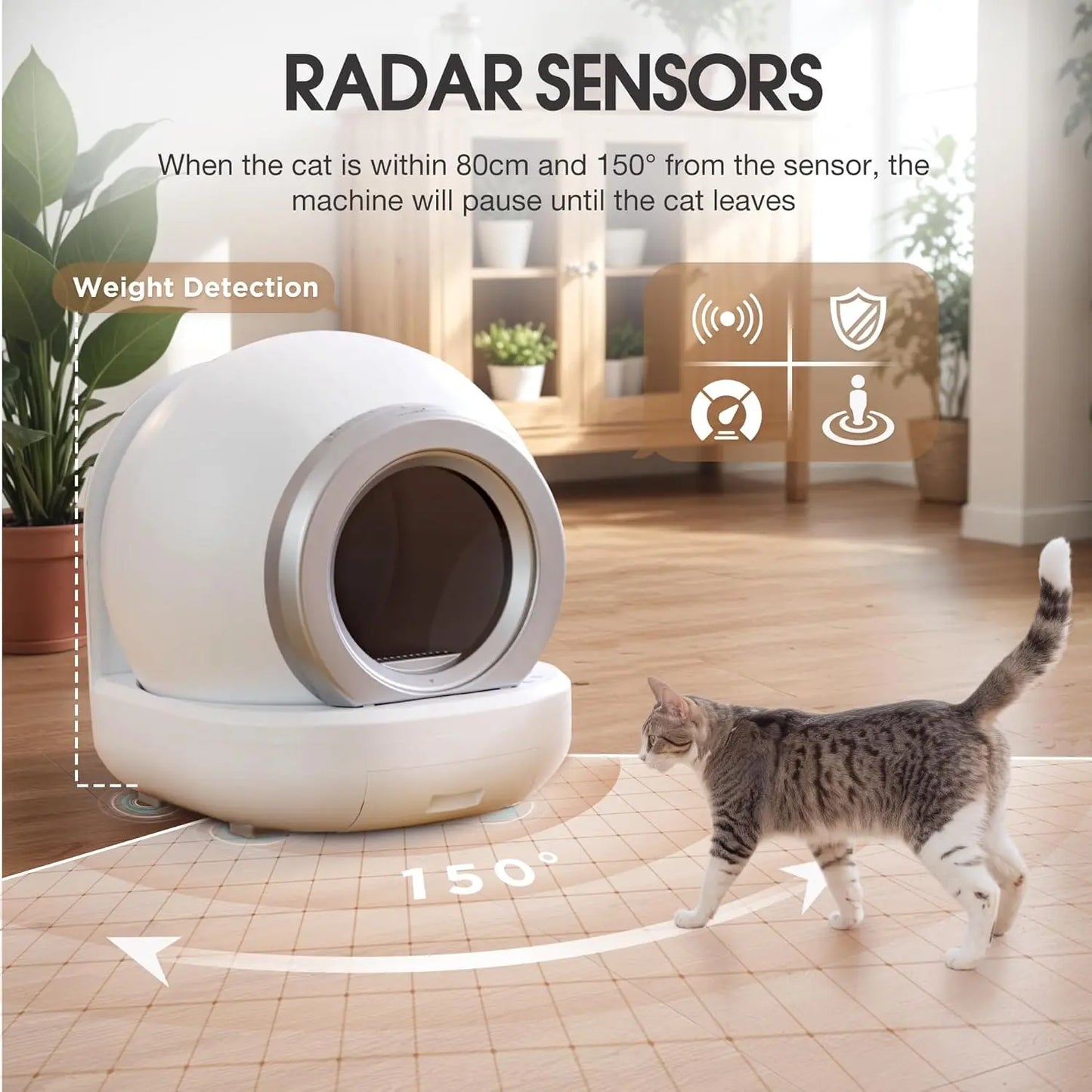 Self Cleaning Cat Litter Box Extra-Large Capacity