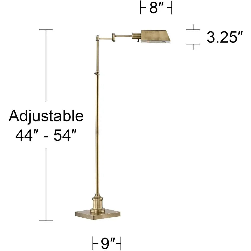Traditional Adjustable Pharmacy Floor Lamp Swing Arm