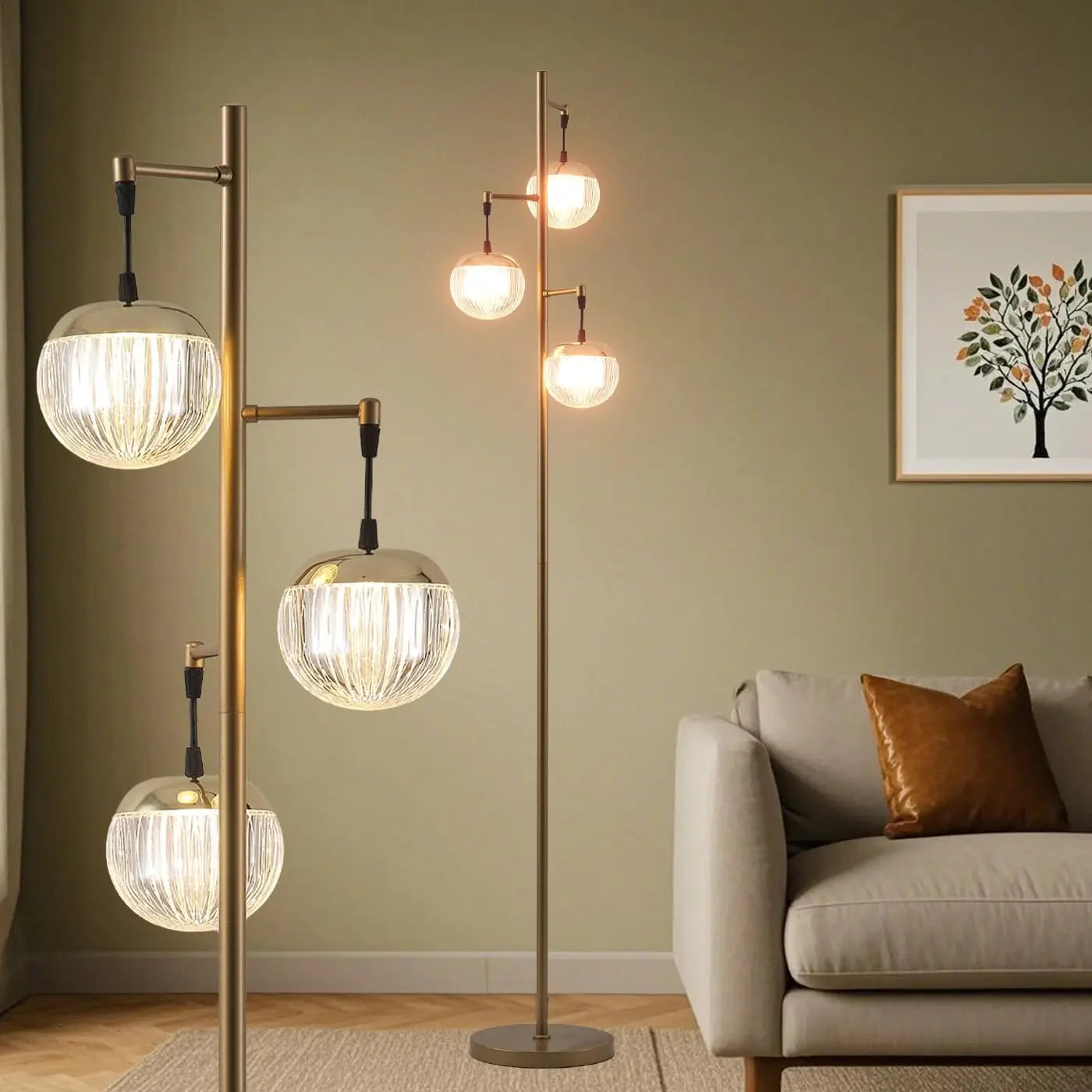 Modern Gold Floor Lamps for Living Room