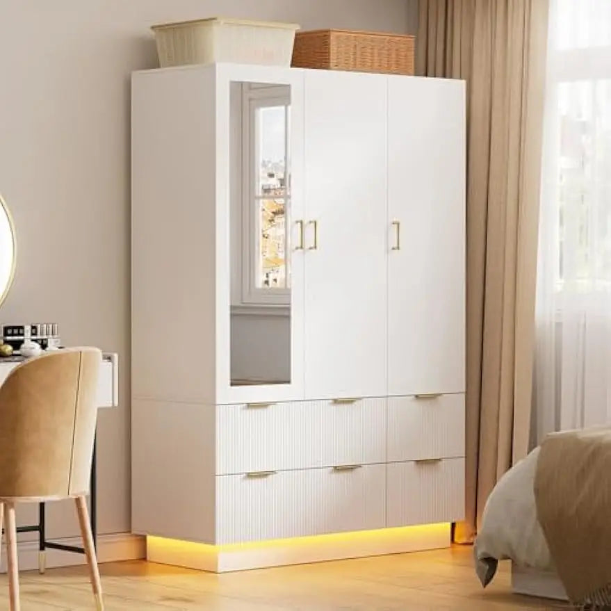 Armoire Wardrobe Closet with 3 Door
