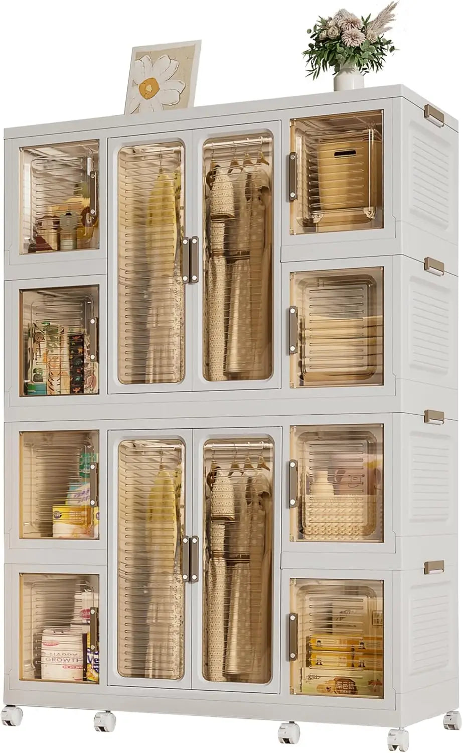 Large Collapsible Wardrobe with Wheels