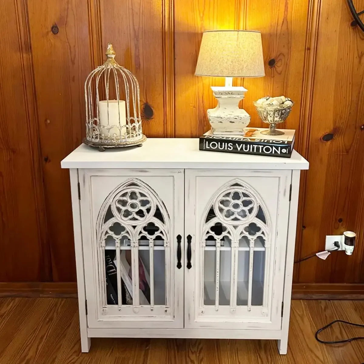 Antique Accent Cabinet with Doors