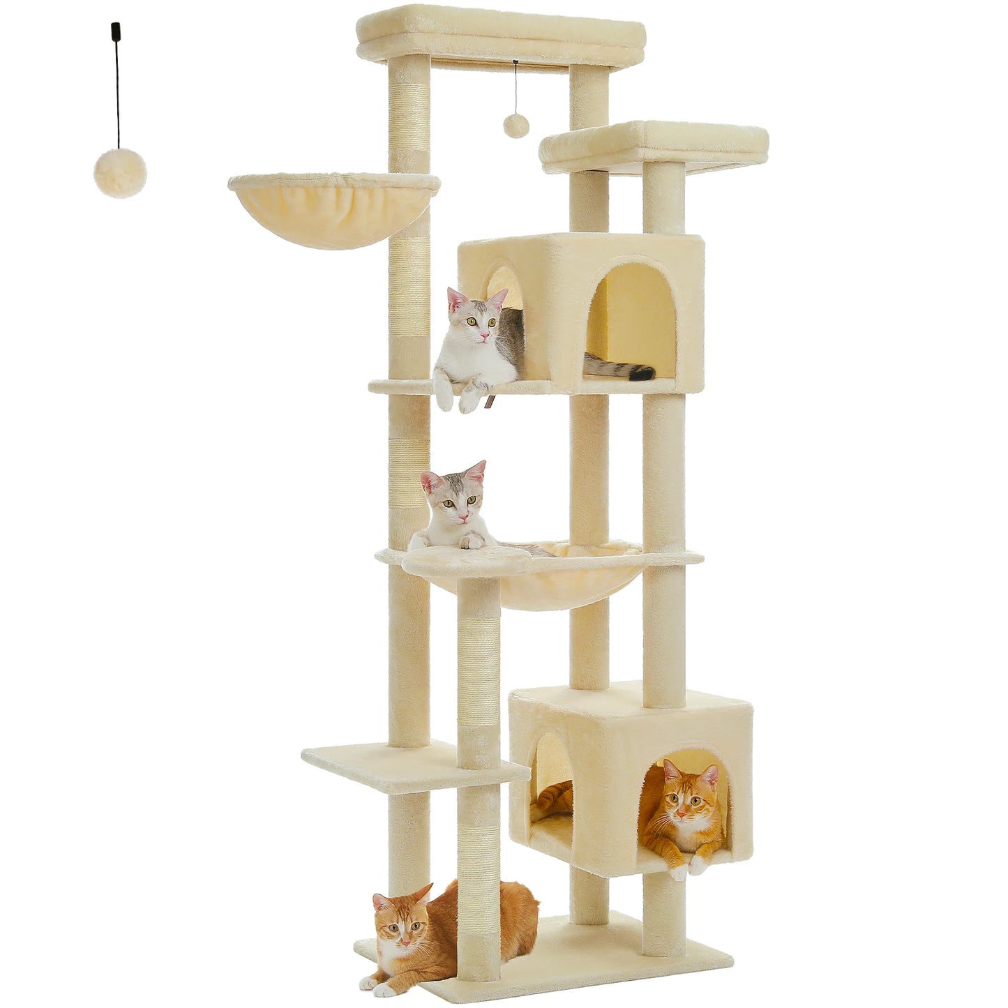 Tall Cat Tower for Indoor Cats Multi-Level