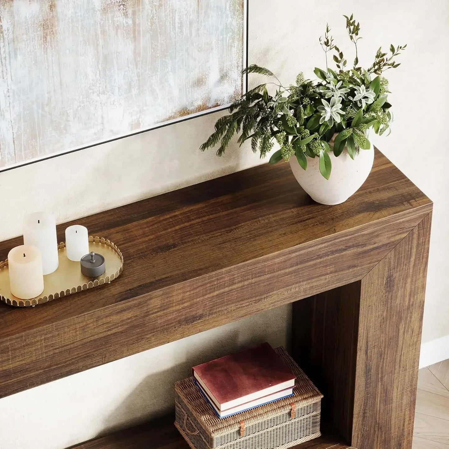 47-Inch Entryway Table with Storage