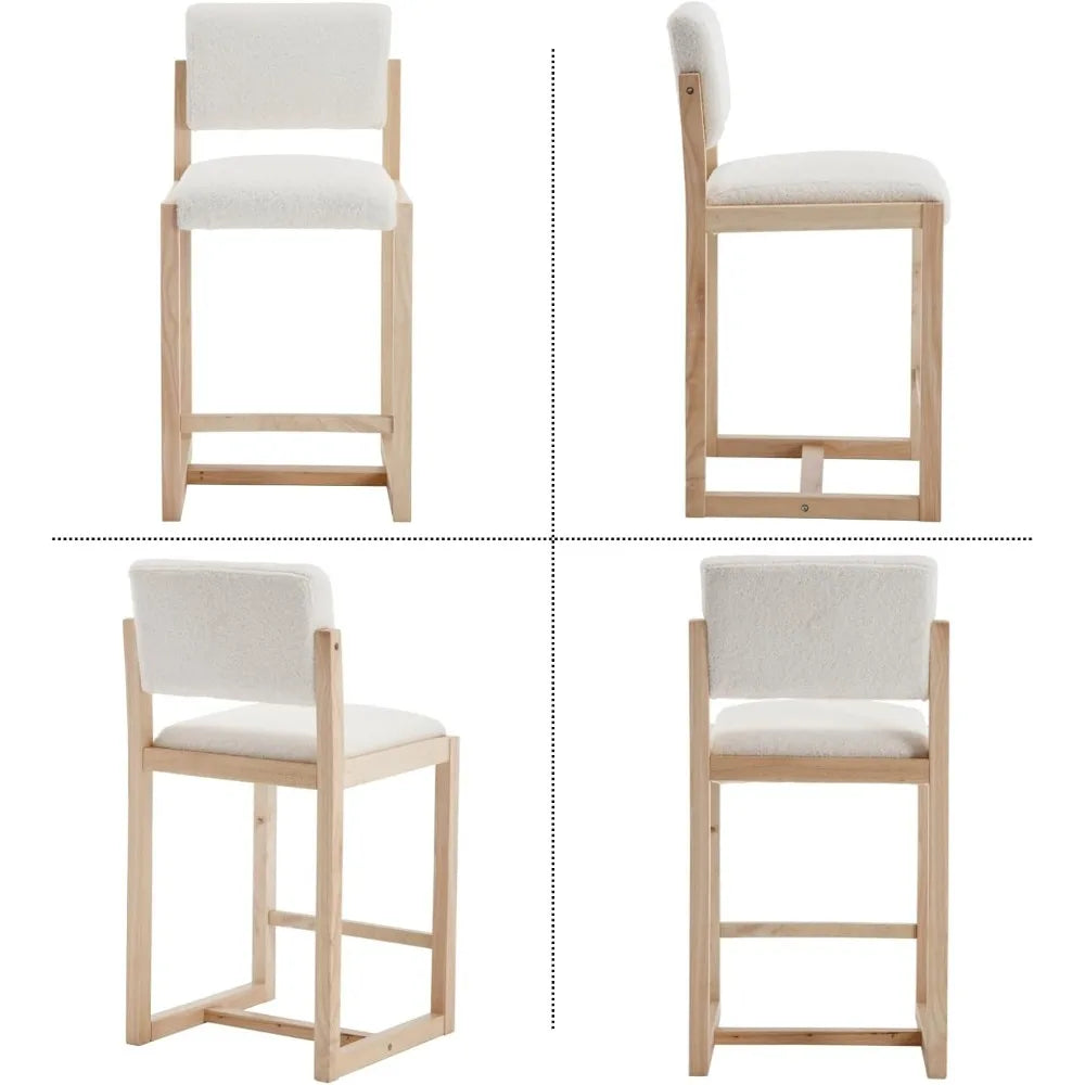 Set of 2 Upholstered Kitchen Island Chairs