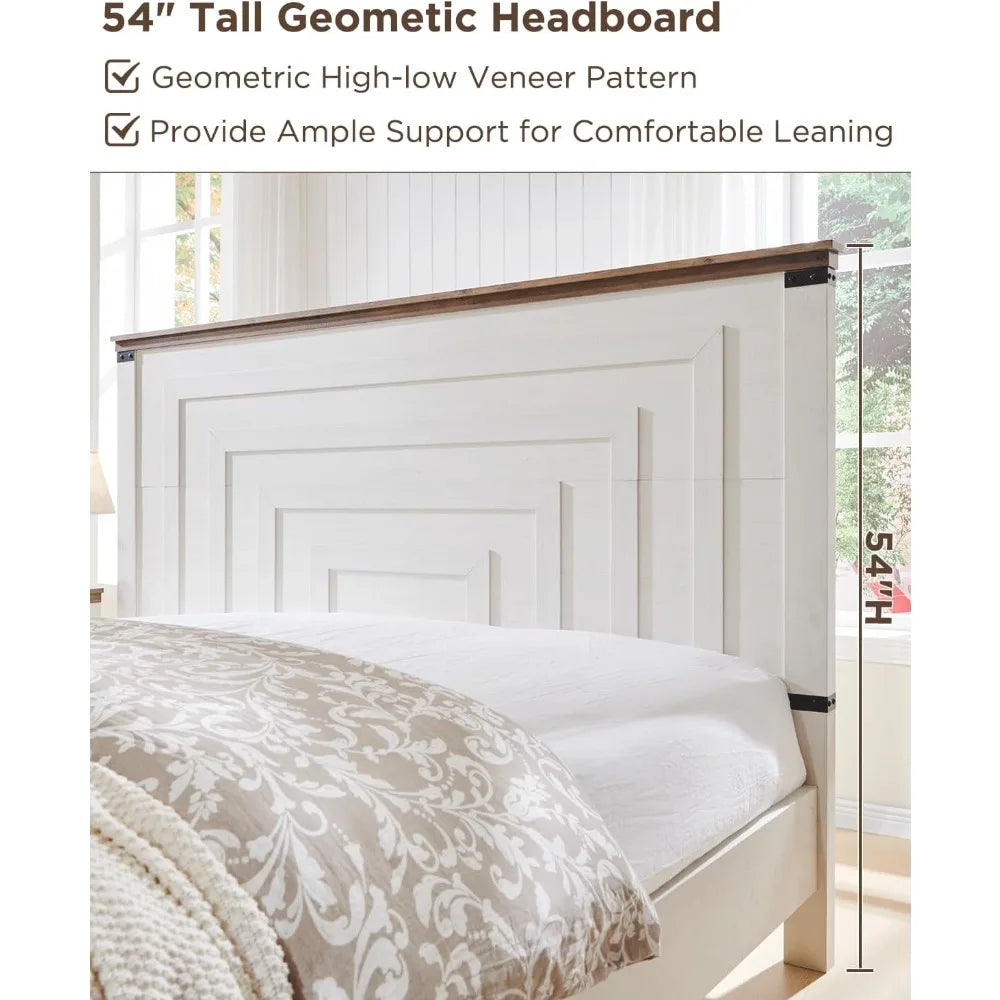 Bed Frame with Headboard & 2 Large Drawers