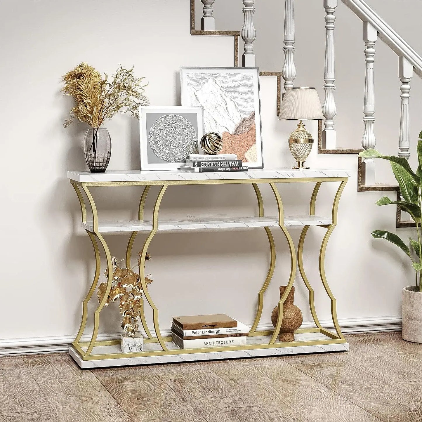 Narrow Modern Console Table Entryway