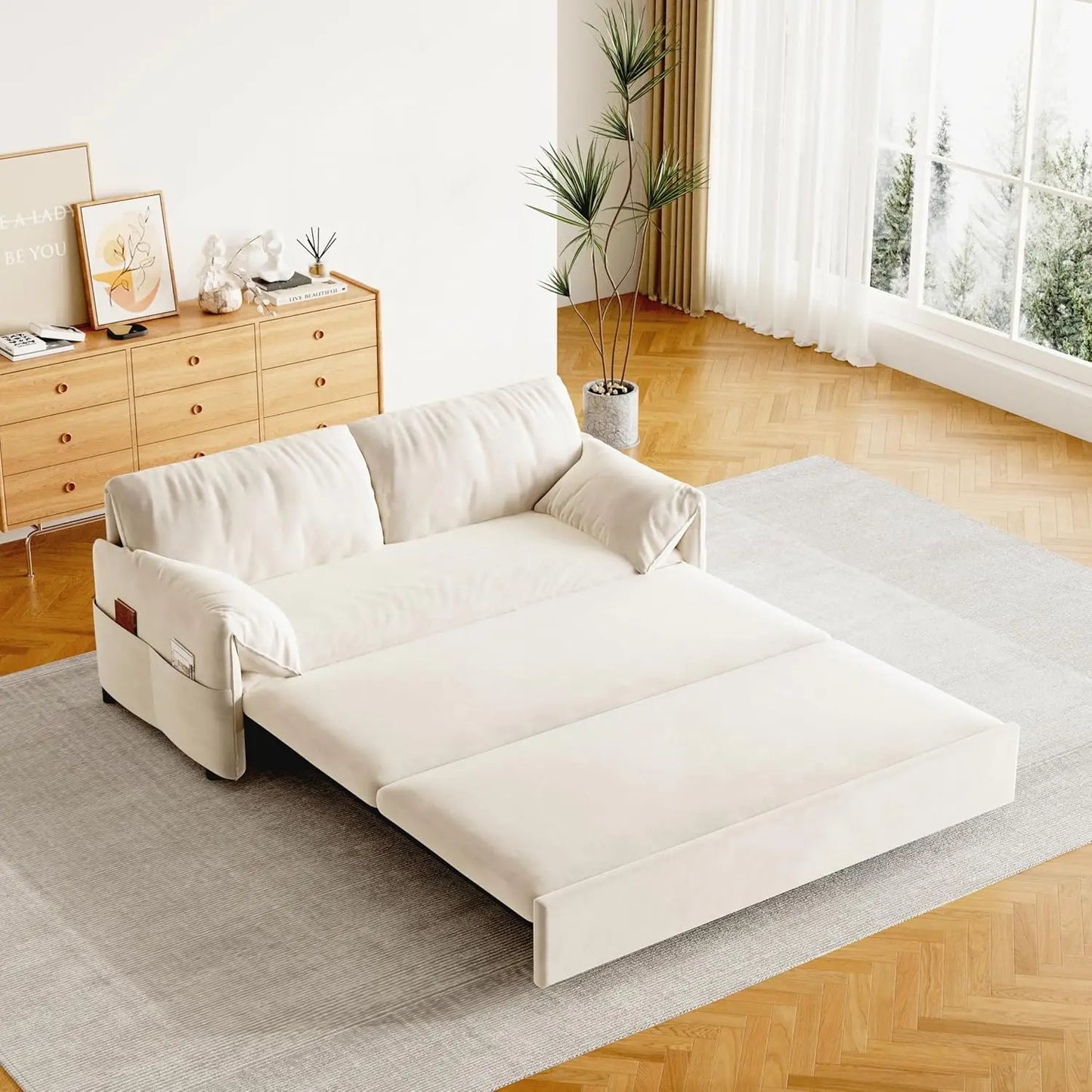 Comfy Pull Out Futon Sofa Bed