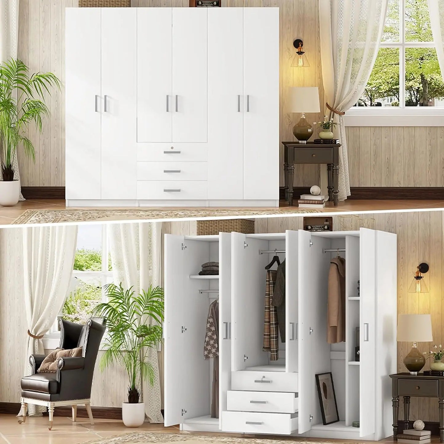 Large Wooden Wardrobe Cabinet