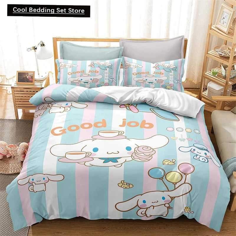 3 Pcs Bedding Set (1 Duvet Cover + 2 Pillowcases)