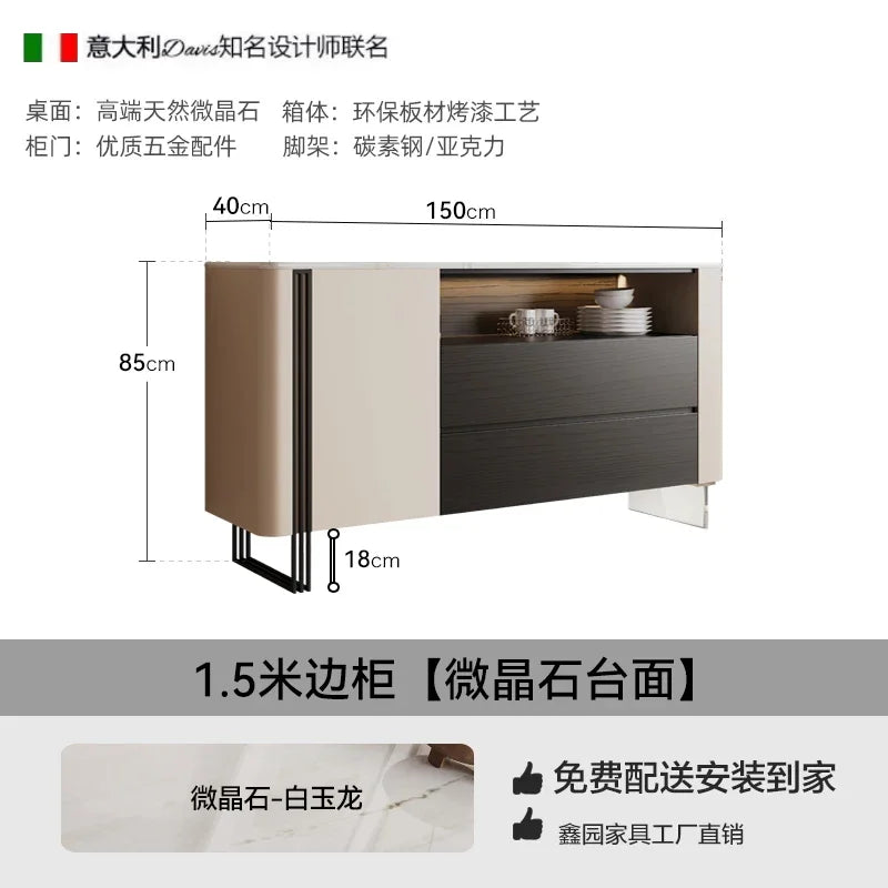 Italian Marble Living Room Cabinet
