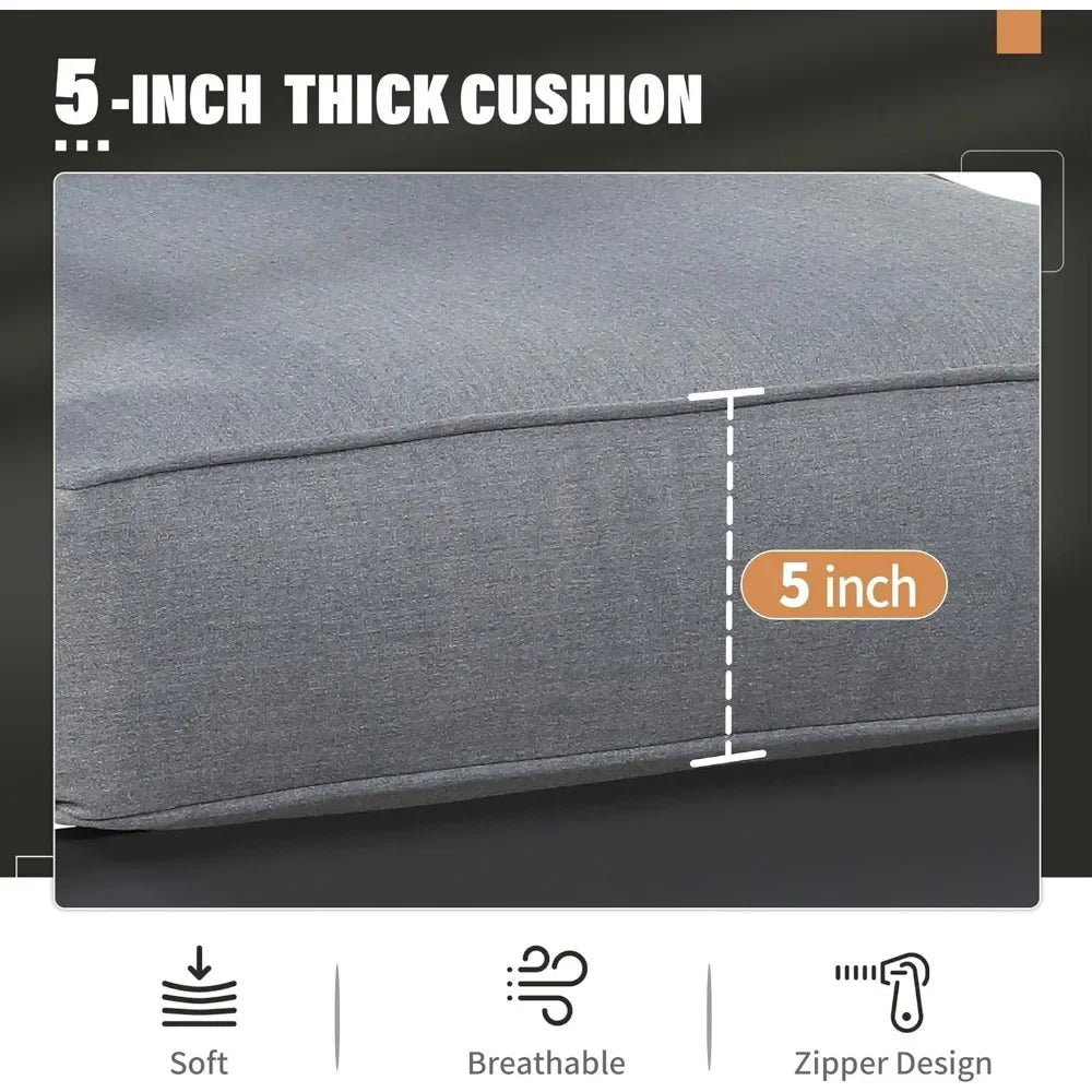 5 Piece Modern Patio Conversation Set