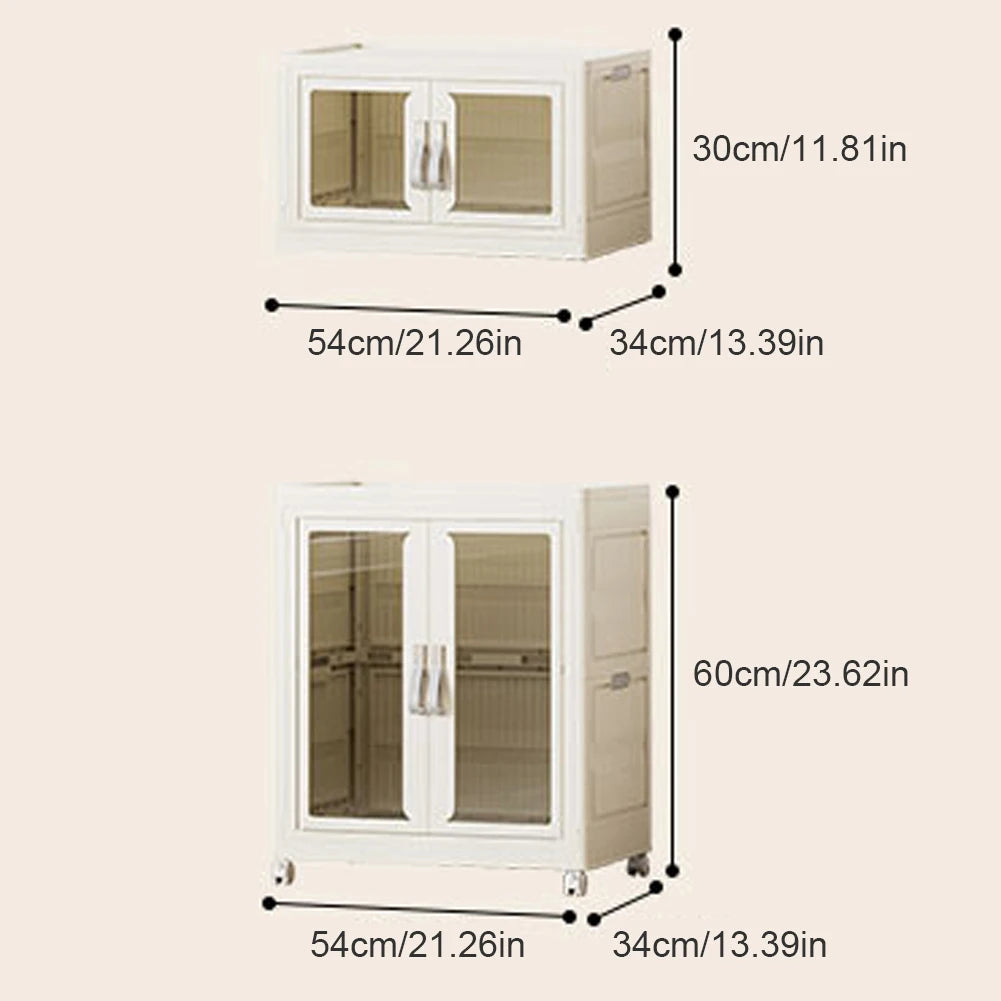 Bedroom Closet Collapsible Wardrobe Furniture with Hanging Rod
