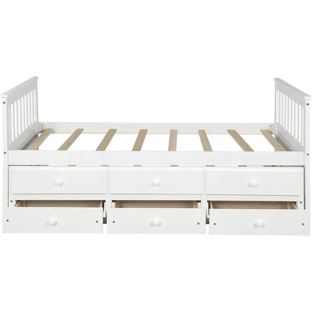 Children's storage double bed with stand