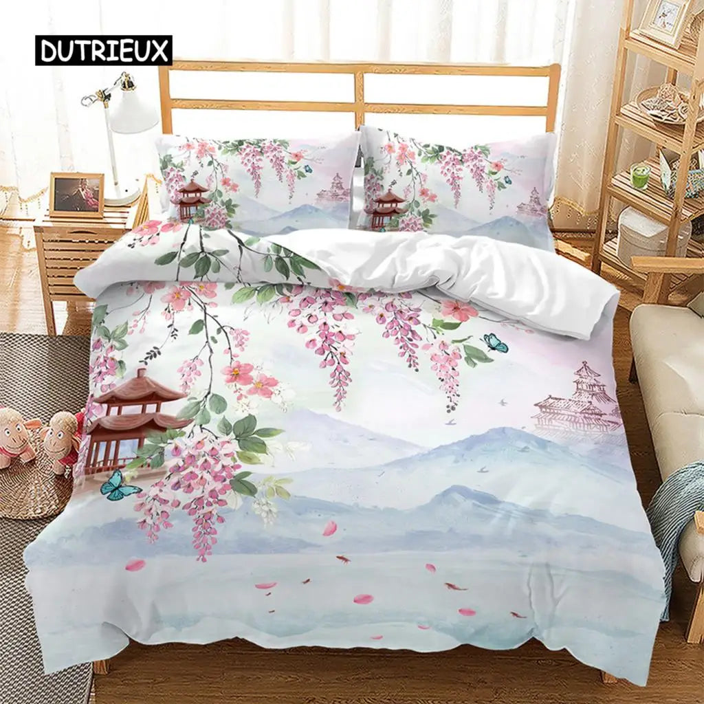 Spring Flowers Duvet Cover Bedding Set